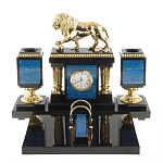 Настольный письменный набор из лазурита с декором в виде льва Golden Lion варинант исполнения - 1 | Loft Concept в Твери