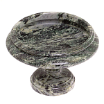 Фруктовница средняя из натурального камня Змеевик Шабровский Natural Stone Fruit Bowls варинант исполнения - 2 | Loft Concept в Твери