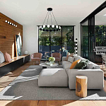 Бра с 6-ю круглыми плафонами на черном основании Maxine Light варинант исполнения - 3 | Loft Concept в Твери