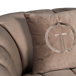 Дизайнерское кресло мягкое из серого велюра Serenity варинант исполнения - 2 | Loft Concept в Твери