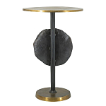 Столик приставной с абстрактным основанием и акцентом в виде золотистого диска Heavenly Space варинант исполнения - 2 | Loft Concept в Твери