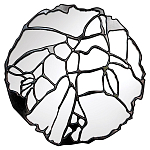 Зеркало кругле в декоративной раме чёрного цвета Black Ratio варинант исполнения - 1 | Loft Concept в Твери