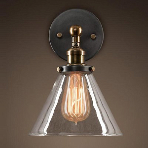 Бра Loft Clear Glass Wide Cloche