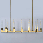 Люстра CANELLE Linear Chandelier 12 Modern Brass варинант исполнения - 2 | Loft Concept в Твери