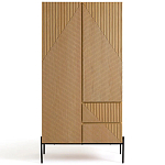 Шкаф с геометрическим рисунком на дверцах Anders Light Wood варинант исполнения - 1 | Loft Concept в Твери