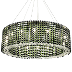 Круглая люстра с хрустальными подвесками хром Crystal Art Chrome Green Chandelier 16 варинант исполнения - 1 | Loft Concept в Твери