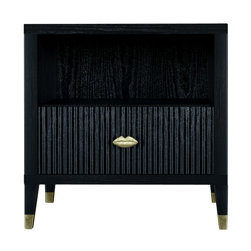 Прикроватная тумбочка с полкой Elsa Dreams Black Черный в Твери | Loft Concept 