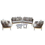 Диван садовый угловой Counter серый варинант исполнения - 3 | Loft Concept в Твери