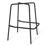 Барный стул со спинкой и подлокотниками на 4-х металлических ножках Douglas Rhombus Черный Велюр варинант исполнения - 5 | Loft Concept в Твери