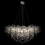 Люстра подвесная с прозрачными стеклянными подвесками в форме капель Диаметр 100 см Droplet Chandelier варинант исполнения - 13 | Loft Concept в Твери