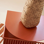 Оранжевый приставной стол из металла Lattice варинант исполнения - 6 | Loft Concept в Твери