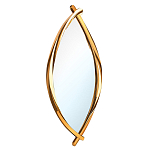 Зеркало овальное в деревянной золотистой раме Oval Gold Lines варинант исполнения - 1 | Loft Concept в Твери