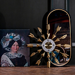 Часы настенные золотые из металла с декором в виде стрел Current Time варинант исполнения - 3 | Loft Concept в Твери