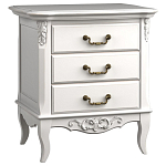 Тумба прикроватная белого цвета из массива бука в стиле прованс White Provence варинант исполнения - 3 | Loft Concept в Твери