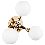 Бра с 3-мя плафонами из стеклянных шаров Pearls Suspension Gold Wall Lamp варинант исполнения - 1 | Loft Concept в Твери
