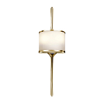 Бра вертикальное с белым полукруглым плафоном и длинным стержнем S Kichler варинант исполнения - 7 | Loft Concept в Твери