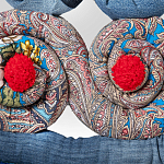 Кукла из одежды и павлопосадских платков Rusalka Blue Jeans варинант исполнения - 3 | Loft Concept в Твери