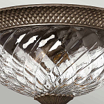 Потолочный светильник с чашеобразным плафоном из толстого волнообразного стекла и широким узорчатым основанием Hinkley варинант исполнения - 3 | Loft Concept в Твери