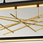 Люстра прямоугольная черного цвета с декором в виде ветвей в золотой отделке Hinkley варинант исполнения - 6 | Loft Concept в Твери