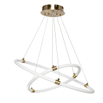 Люстра подвесная с двумя пересекающимися белыми светодиоидными кольцами Luke Lampco Tracer Lamp варинант исполнения - 2 | Loft Concept в Твери