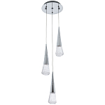 Подвесной светильник капли Acrylic Droplet Trio Chrome Hanging Lamp варинант исполнения - 2 | Loft Concept в Твери
