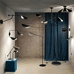 Торшер с поворотным плафоном Aracea Black Floor Lamp варинант исполнения - 8 | Loft Concept в Твери