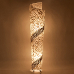 Торшер из перламутра на металлическом каркасе Indonesian Spiral 2 варинант исполнения - 4 | Loft Concept в Твери