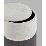 Пуф Mauldine с ящиком серо-черный с экокожей варинант исполнения - 2 | Loft Concept в Твери