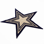 Дизайнерский ковер в виде звезды Poltronova Tappeto Stellina  Navy Blue Grey Rug варинант исполнения - 2 | Loft Concept в Твери