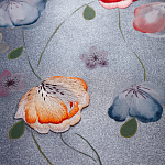 Обои ручная роспись Falling Flowers Standard colourway on Flash metallic silk варинант исполнения - 2 | Loft Concept в Твери