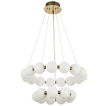 Многоярусная кольцевая люстра с плафонами шары Rings Suspension Light Chandelier варинант исполнения - 2 | Loft Concept в Твери