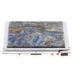 Портсигар на 10 сигарет с газовой зажигалкой из натурального камня Кианит Stone Cigarettes Cases варинант исполнения - 1 | Loft Concept в Твери