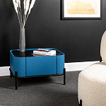 Тумба прикроватная чёрно-голубая с  ящиком Blue Cabinet варинант исполнения - 5 | Loft Concept в Твери