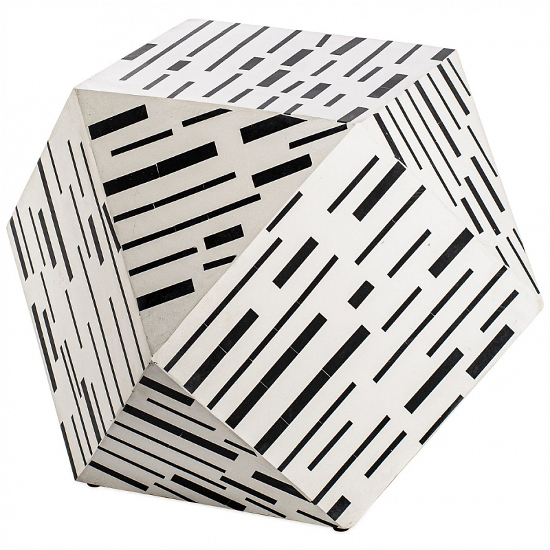 Табурет Black&white Indian Bone Inlay stool Черно-белый Табурет Black&white Indian Bone Inlay stool Черно-белый в Твери | Loft Concept