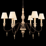 Люстра на металлическом основании с 6-ю белыми тканевыми абажурами Terrain варинант исполнения - 6 | Loft Concept в Твери