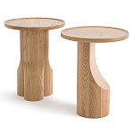 Приставной столик из массива дерева Walnut Triple варинант исполнения - 11 | Loft Concept в Твери