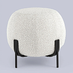 Пуф в ткани букле молочного цвета Pikelet варинант исполнения - 2 | Loft Concept в Твери