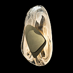 Бра овальное из стекла с золотым элементом Flow Texture  варинант исполнения - 7 | Loft Concept в Твери