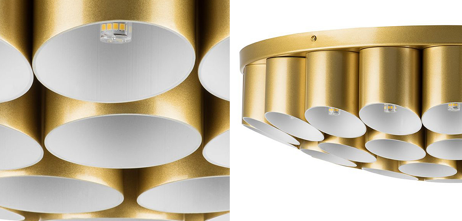 Потолочный светильник Garbi Gold Pipe Organ Ceiling Lamp 40 Потолочный светильник Garbi Gold Pipe Organ Ceiling Lamp 40 - Loft-Concept в Твери