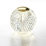 Настольная лампа с прозрачным шарообразным плафоном на цилиндрической подставке Crystal Globule варинант исполнения - 4 | Loft Concept в Твери