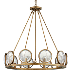 Люстра круглая с прозрачными рельефными плафонами Crystal Prism варинант исполнения - 3 | Loft Concept в Твери