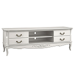 ТВ-тумба белая из массива бука с 4-мя ящиками и 2-мя полками White Provence варинант исполнения - 1 | Loft Concept в Твери