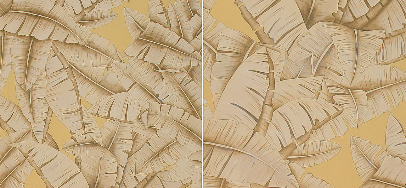 Обои ручная роспись Palms Sand on dyed paper Обои ручная роспись Palms Sand on dyed paper - Loft-Concept в Твери