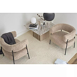 Кресло полукруглое мягкое с буклированной обивкой Armchair with Boucle Upholstery варинант исполнения - 5 | Loft Concept в Твери