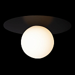 Потолочный светильник с белым шарообразным плафоном и черным круглым основанием Matisse варинант исполнения - 1 | Loft Concept в Твери