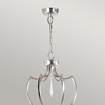 Люстра цвета никель с 6-ю лампами и стеклянными подвесками Elstead Lighting варинант исполнения - 4 | Loft Concept в Твери