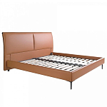 Кровать двуспальная коричневая из экокожи Modern Look варинант исполнения - 2 | Loft Concept в Твери