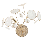 Бра с белыми лепестками из керамики и прозрачными хрустальными цветками Wintery flovers варинант исполнения - 1 | Loft Concept в Твери