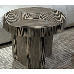 Столик журнальный круглый с полосатым узором Zebroids варинант исполнения - 4 | Loft Concept в Твери