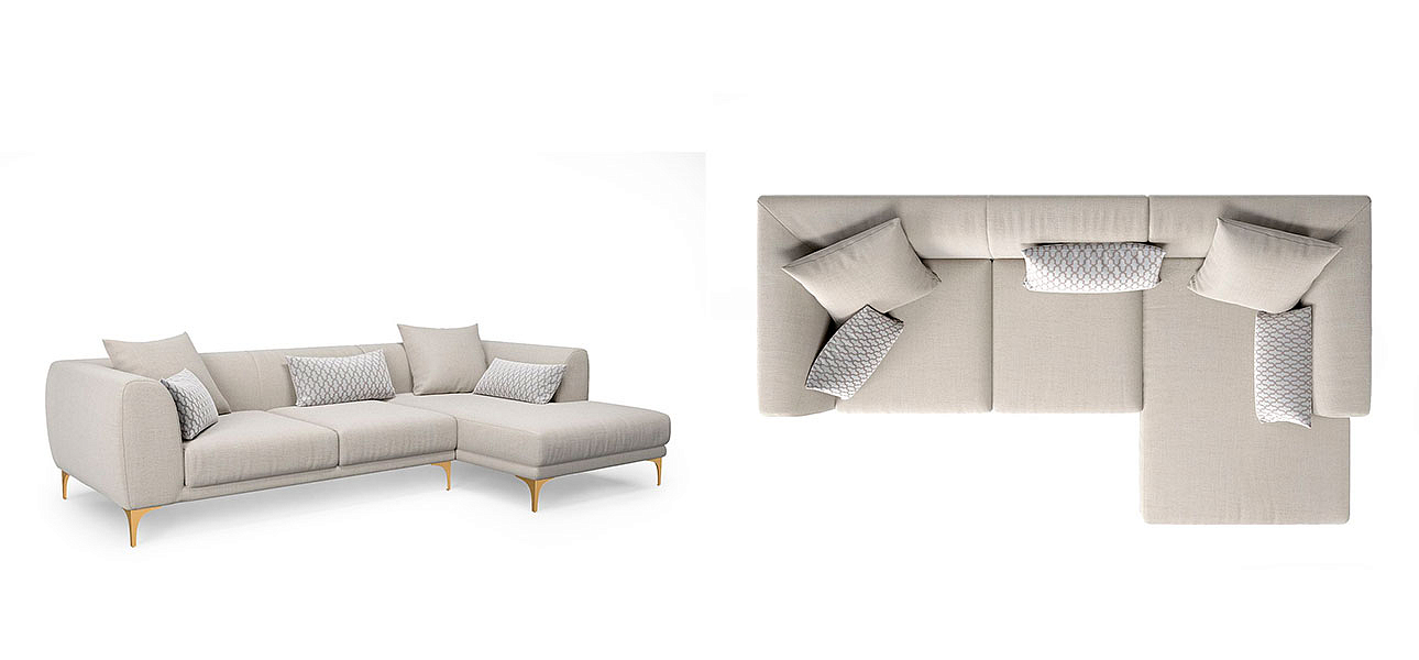 Диван белый угловой Брайан Brian Collection Диван белый угловой Брайан Brian Collection - Loft-Concept в Твери